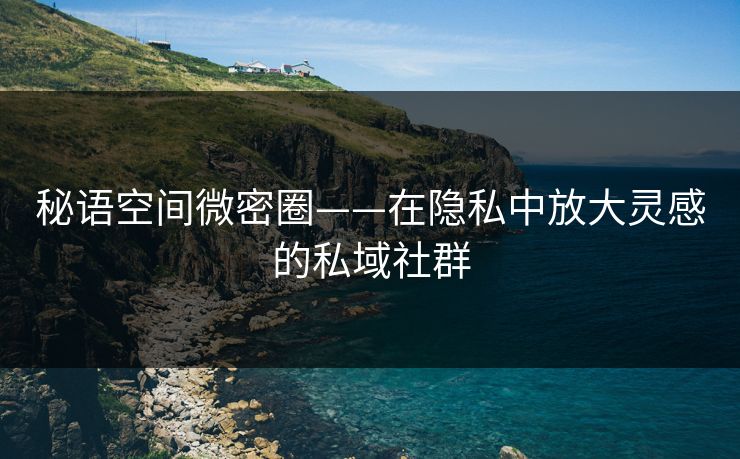 秘语空间微密圈——在隐私中放大灵感的私域社群